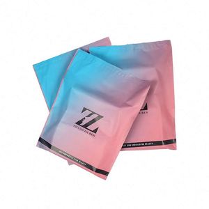 Bolsa de Envío Ecológica Biodegradable con Logotipo Personalizado de Fábrica OEM, Impresa en Degradado de Colores, para Embalaje de Mensajería y Envíos Express - Product Image 3
