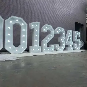 Manufacturer Wholesale Custom High Quality 4ft Large Giant Lights Up Letters LED Marquee Numbers for Wedding Party Decor