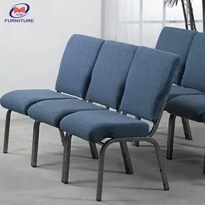 Factory supply customized used metal interlock church chair for auditorium