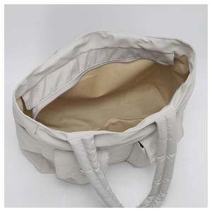 Bolso de Mano Informal de Gran Capacidad, Color Sólido, con Múltiples Bolsillos, Ligero, Acolchado, Tipo Puffy, para el Trabajo - Product Image 3