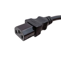 Kabel Daya 15A 125V 14AWG NEMA 5-15P ke IEC C13 untuk Komputer, Server