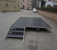 Scène de mariage en treillis intérieur, plateforme de scène à 4 pieds, scène de DJ pour événements, aluminium et contreplaqué pour concert