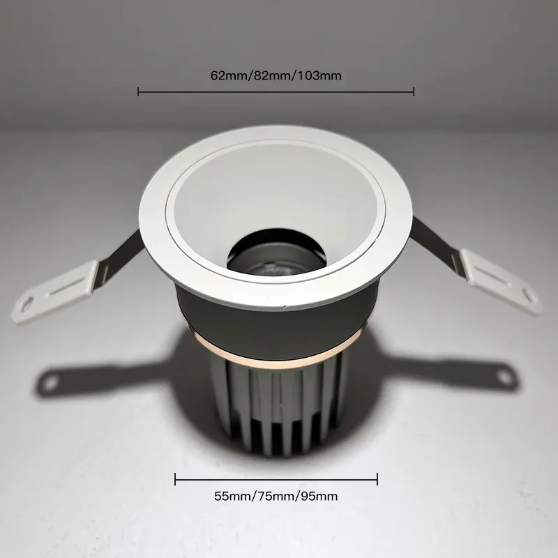 Fanxi Aluminium-LED-Downlicht 7 W 10 W 12 W 15 W 20 W Einzugsschlitz High Lumen Cob-Downlicht mit LiFud LED Treiber-Stromversorgung