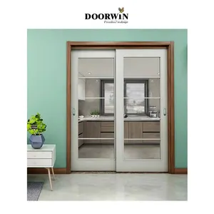 San Francisco Sliding Pocket Door Interior Solid Wood Frame Sliding Glass Doors Patio Slide Glass Door