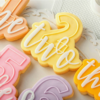 Emporte-pièce et tampon à embosser en acrylique pour biscuits et fondant, chiffres 1-10