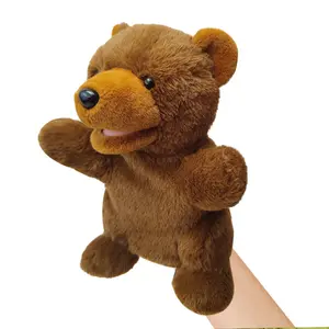 CE/ASTM OEM de alta calidad de los niños de aprendizaje de cuentos compañero Lobo zorro oso cebra Animal marioneta de mano juguetes de peluche