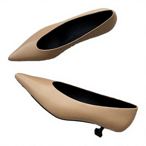 Nouvelles Chaussures à Talons Fins en Peau de Mouton pour Femmes, Confortables, Décontractées, en Cuir Véritable, Antidérapantes, Idéales pour le Travail - Product Image 2