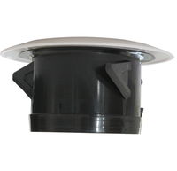 Installation de climatisation et de ventilation avec un plafond circulaire direct. Valve d'échappement en plastique ABS.