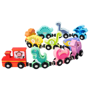 Baby Track Railway Car Slot Figure Models Diy Magnet Dinosaur Train Sets Early Educational Learning Toys for Kids Boys Girls - Product Image 4