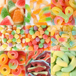Bonbons gélifiés acidulés en vrac, vente en gros personnalisée, assortiment de bonbons OEM, saveurs de fruits - Product Image 1