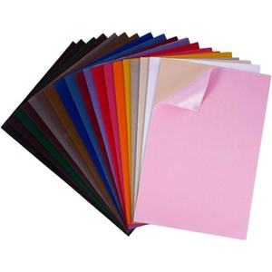 Láminas de Tela de Terciopelo Autoadhesivas Tamaño A4 Colores Variados <span class=keywords><strong>Fieltro</strong></span> <span class=keywords><strong>con</strong></span> Reverso Adhesivo para Manualidades - Product Image 1
