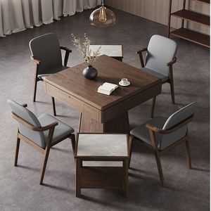 Mesa de Mahjong Automática de Madera Maciza de Lujo, Construcción Ecológica de Madera Maciza, Mesa Multifuncional <span class=keywords><strong>2</strong></span> <span class=keywords><strong>en</strong></span> 1 para Uso Doméstico y de Ocio - Product Image 2
