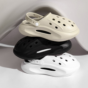 <b>White</b> EVA Closed Toe Sandals <b>Platform</b> <b>Heel</b> Summer Slippers For Home Wear - Product Image 3