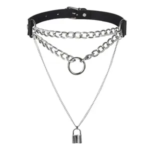 Egirl colar de bloqueio gótico, colar de gargantilha colar gótico, punk goth, jóias, harajuku, estilo chocker, emo, acessórios estéticos