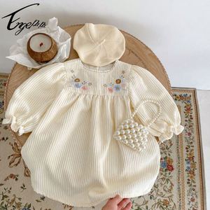 Frühlings-Mädchenkleidung Kleinkinder Besticktes Spitzen-Langkleid Kinder Mädchen Bekleidung - Product Image 2