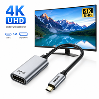 Adaptador USB C a DisplayPort 4K 60Hz Macho a DP Hembra, Cable Convertidor de Video para Monitor de Laptop, Compatible con Thunderbolt 3 y 4