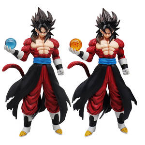 Figur aksi pvc figur dbz gaya baru mainan anime tokoh aksi Super Saiyan figuras de goku dengan bola