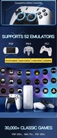 30000+ jeux, 52 émulateurs, M22 Ares Game Stick, PSP, N64, PS1, MAME, sortie 1080P 4K, double manette sans fil, boîte TV