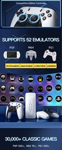 M22 Ares Game Stick con Más de 30000 Juegos, 52 Emuladores, PSP, N64, PS1, MAME, Salida HDMI 1080P 4K, Controlador de Juego Inalámbrico Dual, Set de TV Box - Product Image 6