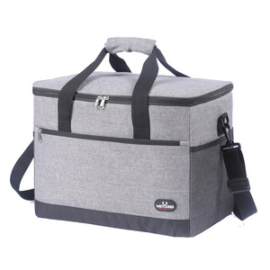 กระเป๋าเก็บความเย็นขนาดใหญ่ กันน้ำ พร้อมแผ่นน้ำแข็ง ผ้าอ็อกซ์ฟอร์ดหนา ดีไซน์หรูหราสำหรับสุภาพสตรี ใช้สำหรับปิกนิกและใส่กล่องอาหารกลางวัน - Product Image 5