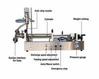 Machine de remplissage semi-automatique horizontale pour liquides et pâtes, remplisseuse pneumatique à piston pour crème, gel, shampoing