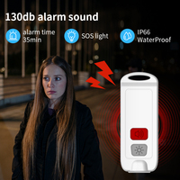 ARIZA – bouton SOS d'urgence pour femmes, filles et enfants, étanche IP66, alarme sonore et lumineuse, 130db, porte-clés d'auto-défense rechargeable de type C