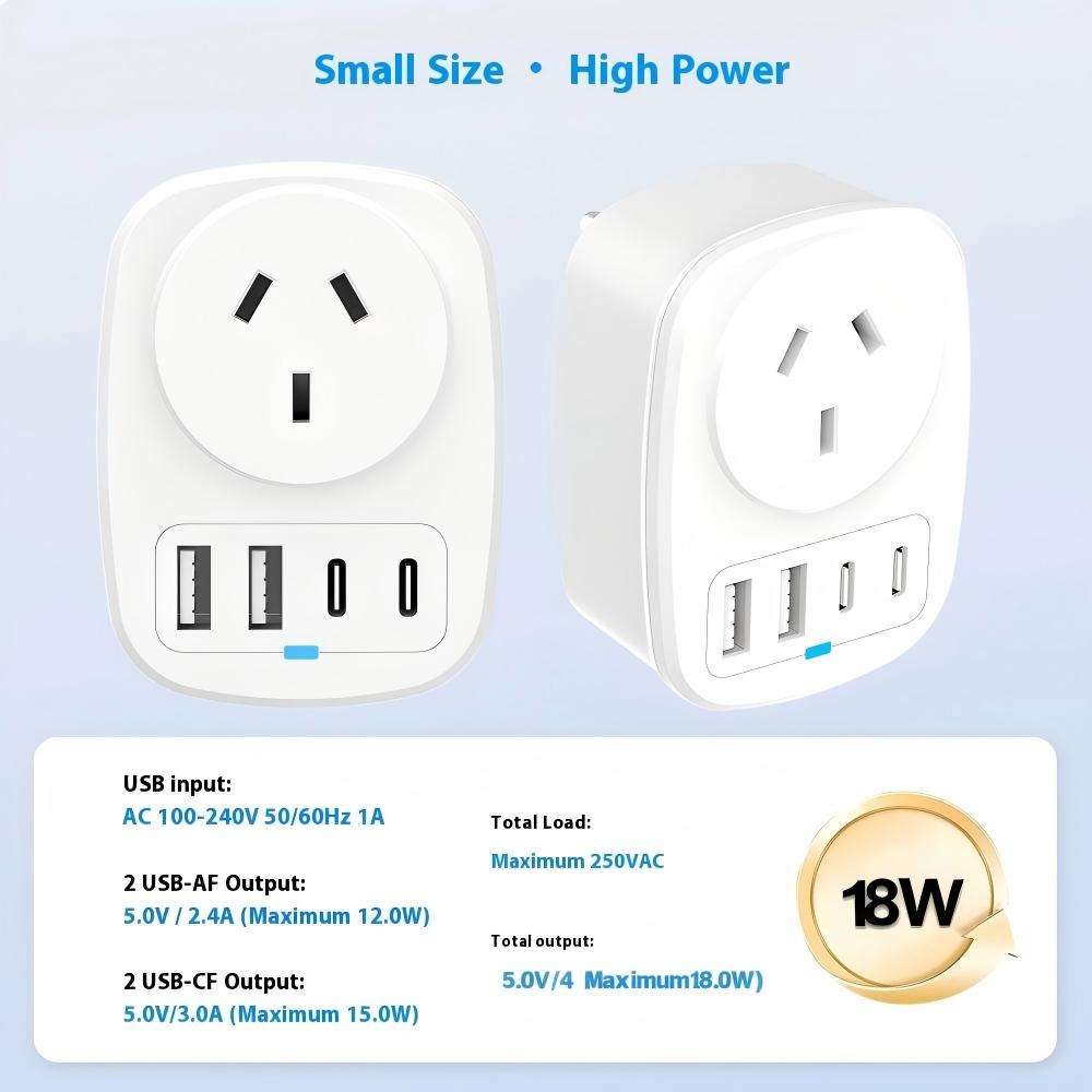 HONPNK Plug Adapter Australia New Zealand Power Plug Adapter US to Plug Adapter Travel Essentials for USA to Australia