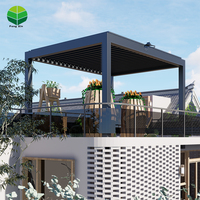 Housses de patio motorisées personnalisables Garages, auvents et abris de voiture Pergola Métal Bioclimatique Aluminium Arrière-cour Automatique Extérieur