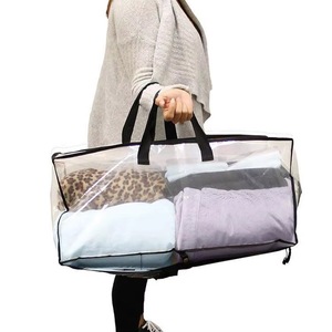 Sacs de rangement transparents robustes BSCI, extra grands, avec fermeture éclair, réutilisables, pour déménagement et transport (type sac à dos) - Product Image 3