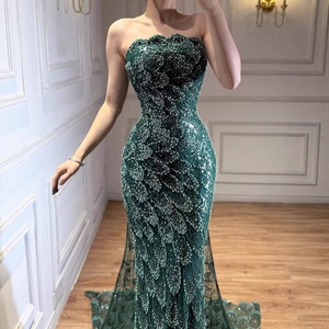 Serene Hill LA73117A <strong>Emerald</strong> Green Mermaid Evening <strong>Dress</strong> 2026 Strapless Formal Party Gowns for Red Carpet Gala Events - Product Image 4