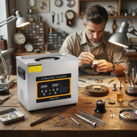 Nettoyeur à ultrasons professionnel 6L pour outils de réparation de montres, machine de nettoyage de précision haute fréquence ODM pour distributeurs de montres