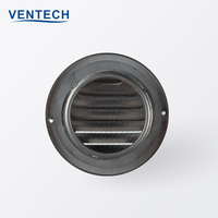 Ventech Hvac, ventilation murale, évent d'évacuation d'air, grille de ventilation réglable, conduits de ventilation, lames en acier inoxydable rondes, étanches, résistantes aux intempéries