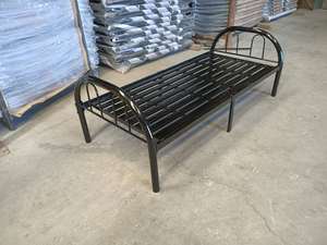Kim loại giường đơn phòng ngủ hiện đại kích thước tiêu chuẩn giường KD đơn ký túc xá người lớn Nhà sắt đen giường - Product Image 3