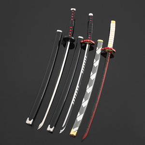 Katana de Anime japonés, espada demoníaca Slayer, juguete de Metal de aleación de Zinc Real, Mini 22CM, recién llegado - Product Image 3