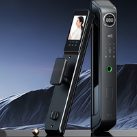 Serrure Intelligente Visuelle Biométrique à Reconnaissance Faciale et Veineuse, Verrouillage Électronique par Empreinte Digitale, Appel Vidéo, Interphone Visuel à Distance