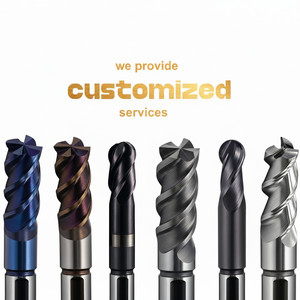 Fresa de carburo de tungsteno de 4 filos con recubrimiento de TiN NEXCUT, soporte OEM/ODM, ángulo de hélice de 45°, fresado dinámico para centros de fresado CNC - Product Image 1