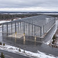 Bâtiment préfabriqué isolé en panneaux d'acier CSA 350W pour entrepôt, atelier et bureau