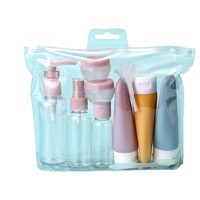 Ensemble de 11 flacons de voyage rechargeables 50ml 80ml 10g, style nordique, contenants vides portables pour cosmétiques, lotion, tonique, spray, shampoing, crème