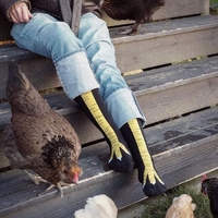Chaussettes hautes fantaisie en forme de pattes de poulet pour femmes et filles, idéales pour les fêtes et le cosplay