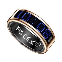Neuester Edelstahl Smart Ring mit Display, Herzfrequenz-, Blutsauerstoff-, Foto-, Schlaf-, Schritt-, Bewegungs- und Tiefenmesser, wasserdicht