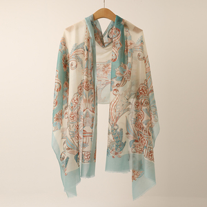 Nội mông 100% Cashmere Khăn choàng nhẹ in dài Muffler với màu sắc rắn mô hình tùy chỉnh Logo-7a51707 - Product Image 3