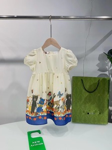 Robe de demoiselle d'honneur décontractée et élégante à manches courtes pour bébés filles, nouvelle collection, haute qualité, style OEM, motif denim décoratif - Product Image 6