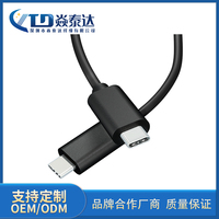 Kabel USB C ke USB C Premium 4K 60Hz Screen Mirroring 5A 100W Pengisian Cepat Berlapis Aluminium untuk Komputer dan Earphone