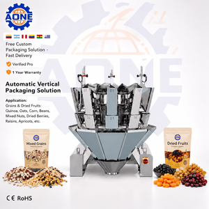 Machine d'emballage <span class=keywords><strong>de</strong></span> sacs à pesage électronique à 10 têtes, prix d'usine personnalisé, pour <span class=keywords><strong>granulés</strong></span> <span class=keywords><strong>de</strong></span> noix <span class=keywords><strong>de</strong></span> macadamia - Product Image 1