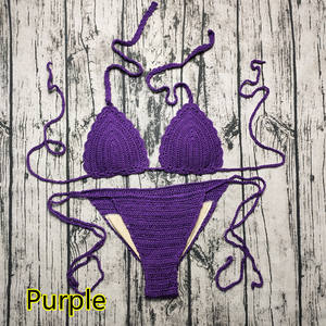 <span class=keywords><strong>Mini</strong></span> Bikini de ganchillo a mano para mujer, traje de baño Sexy para playa, micro conjunto de Bikini sexy de punto de algodón para mujer <span class=keywords><strong>2023</strong></span> - Product Image 6