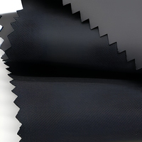 Tissu en peau de pêche tissé sergé avec revêtement en PU imperméable et coupe-vent 100% polyester poids moyen pour manteaux d'extérieur
