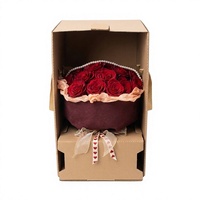 Boîte cadeau écologique recyclable pour bouquet, boîte d'emballage rigide en carton ondulé pour la livraison de fleurs