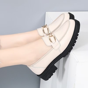 Mocassins Plats BUKEN <span class=keywords><strong>Femme</strong></span> Nouveau Style, Dessus en PU Noir, Boucle, Légers, Design Slip-On, Tendance Mode Hiver, <span class=keywords><strong>Semelle</strong></span> Intermédiaire en Caoutchouc - Product Image 6