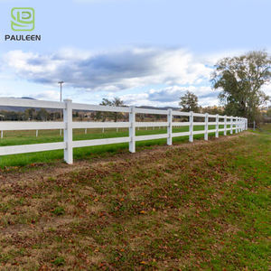 Vente flash : clôture de ferme pour chevaux en PVC blanc à 3 rails, poteaux et rails - Product Image 4