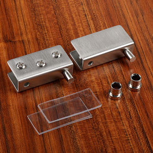 Haidibosi Stainless Steel Glass Door Hinges 180 Degree Minimalist Cabinet Door Clips For <b>Wall</b> Cabinet <b>Display</b> <b>Case</b> - Product Image 2